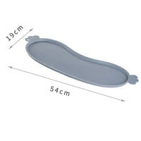 Thumbnail for Blue Non-Slip Pet Feeding Mat - Waterproof Dog & Cat Food Bowl Placemat with Raised Edges