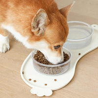 Thumbnail for Blue Non-Slip Pet Feeding Mat - Waterproof Dog & Cat Food Bowl Placemat with Raised Edges