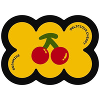 Thumbnail for Style 10 Yellow,Black And Red Cherry Pattern Absorbent Diatomaceous Earth Pet Feeding Mat - Non-Slip & Quick Dry Placemat (50x80cm)