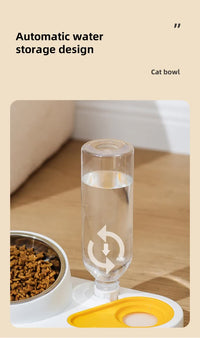 Thumbnail for Blue Pet Bowl Set with Automatic Gravity Water Dispenser - Stainless Steel & PP Feeder Station