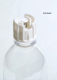 Thumbnail for White And Yellow Pet Bowl Set with Automatic Gravity Water Dispenser - Stainless Steel & PP Feeder Station