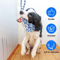 Thumbnail for Grey And Colored Cotton Balls Interactive Bungee Dog Tug Toy - Hanging Rope Ball for Solo Play & Exercise