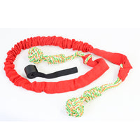 Thumbnail for Red And Colored Cotton Balls Interactive Bungee Dog Tug Toy - Hanging Rope Ball for Solo Play & Exercise