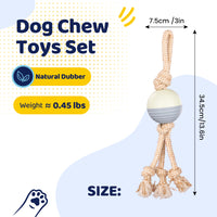 Thumbnail for Durable Knot Rope and Ball Dog Toy - Interactive Chew and Tug Play for Pets