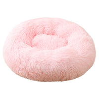 Thumbnail for Pink 50cm Cozy Round Pet Bed - Plush Cat & Dog Bed with Non-Slip Base, Machine Washable