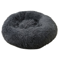 Thumbnail for Dark Grey 50cm Cozy Round Pet Bed - Plush Cat & Dog Bed with Non-Slip Base, Machine Washable