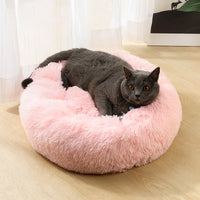 Thumbnail for Dark Grey 50cm Cozy Round Pet Bed - Plush Cat & Dog Bed with Non-Slip Base, Machine Washable