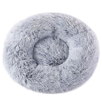 Thumbnail for Grey 50cm Cozy Round Pet Bed - Plush Cat & Dog Bed with Non-Slip Base, Machine Washable