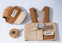 Thumbnail for L Brown Pet Sun Hat with Adjustable Strap + Leash & Harness 3-Piece Set - Breathable Summer Cap for Dogs & Cats with Ear Holes