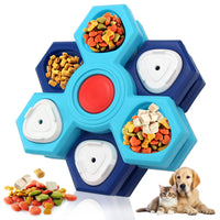 Thumbnail for 2Pcs Interactive Dog Puzzle Toy - 4 Spinning Layers Treat Dispensing Feeder for Mental Stimulation