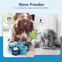 Thumbnail for 2Pcs Interactive Dog Puzzle Toy - 4 Spinning Layers Treat Dispensing Feeder for Mental Stimulation