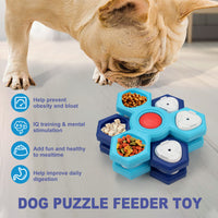 Thumbnail for 2Pcs Interactive Dog Puzzle Toy - 4 Spinning Layers Treat Dispensing Feeder for Mental Stimulation