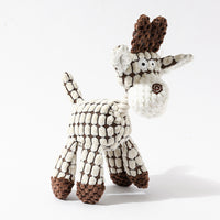 Thumbnail for 3pcs White Goofy Plush Donkey Squeaky Dog Toy - Large Interactive Chew & Cuddle Buddy