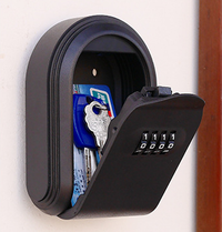 Thumbnail for Black 3PCS Wall Mount Plastic Combination Key Lock Box - Secure Key Safe Storage Box