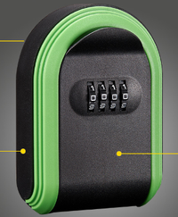 Thumbnail for Green 3PCS Wall Mount Plastic Combination Key Lock Box - Secure Key Safe Storage Box