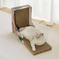 Thumbnail for Triple Pattern Cat Scratching Post and Lounge - 350x250x600mm Corrugated Cardboard