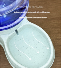 Thumbnail for Grey Automatic Pet Feeder and Drinker Combo for Cats and Small Dogs - 2 in 1 Detachable Design