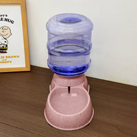 Thumbnail for Pink Automatic Pet Feeder and Drinker Combo for Cats and Small Dogs - 2 in 1 Detachable Design