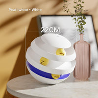 Thumbnail for Pearl White Interactive Cat Scratching Ball Toy - Multi-layer Track with Rolling Ball