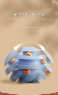 Thumbnail for Pearl White Interactive Cat Scratching Ball Toy - Multi-layer Track with Rolling Ball