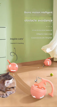 Thumbnail for Rechargeable Interactive Cat Toy - Self-Rolling Ball with LED Light,Standard Edition Blue