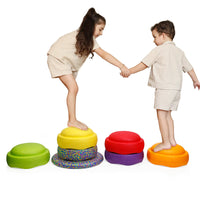 Thumbnail for Rainbow Balance Stepping Stone - Sensory Training Toy for Kids, Purple circle Step