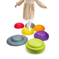 Thumbnail for Rainbow Balance Stepping Stone - Sensory Training Toy for Kids, Red circle Step