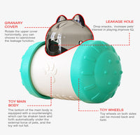 Thumbnail for Pet Tumbler Treat Dispenser Ball,Interactive Feeding Toy for Dogs and Cats(Pink and white)