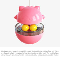 Thumbnail for Cat Teaser Cup Toy, Interactive Treat Dispensing Ball with Wand (Blue)