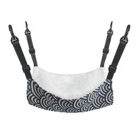 Thumbnail for Cat Cage Hammock - Adjustable Double-Sided Pet Swing Bed with Hooks(White and blue stripes)