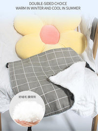 Thumbnail for Cat Cage Hammock - Adjustable Double-Sided Pet Swing Bed with Hooks(White and blue stripes)