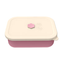 Thumbnail for Pink Microwave-Safe Silicone Lunch Box with 4 Compartments - Airtight Bento Box for Work and Travel