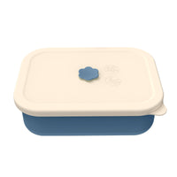 Thumbnail for Dark blue Microwave-Safe Silicone Lunch Box with 4 Compartments - Airtight Bento Box for Work and Travel