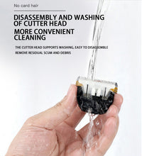 Thumbnail for Professional Pet Grooming Hair Clipper Kit - Rechargeable, Low Noise, with Ceramic Blades & 5-Speed Adjustment(gold)