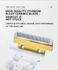 Thumbnail for Professional Pet Grooming Hair Clipper Kit - Rechargeable, Low Noise, with Ceramic Blades & 5-Speed Adjustment(Platinum)