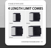 Thumbnail for Professional Pet Grooming Hair Clipper Kit - Rechargeable, Low Noise, with Ceramic Blades & 5-Speed Adjustment(Platinum)