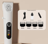 Thumbnail for Professional Pet Grooming Hair Clipper Kit - Rechargeable, Low Noise, with Ceramic Blades & 5-Speed Adjustment(White)