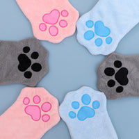 Thumbnail for Adorable Pet Paw Grooming & Drying Mitt - Super Absorbent Fleece Material(Blue)