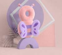 Thumbnail for Adorable Baby Head Protector Backpack Cushion - Anti-Fall Toddler Safety Pad with Adjustable Straps(Pink Butterfly)