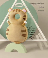 Thumbnail for Adorable Baby Head Protector Backpack Cushion - Anti-Fall Toddler Safety Pad with Adjustable Straps(Yellow Tiger)