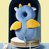 Thumbnail for Adorable Baby Head Protector Backpack Cushion - Anti-Fall Toddler Safety Pad with Adjustable Straps(Purple Dragon)