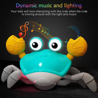 Thumbnail for Interactive Crawling Crab Baby Toy with Music, Lights & Obstacle Avoidance(green)