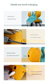 Thumbnail for Interactive Crawling Crab Baby Toy with Music, Lights & Obstacle Avoidance(Orange)