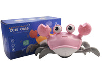 Thumbnail for Interactive Crawling Crab Baby Toy with Music, Lights & Obstacle Avoidance(Pink)