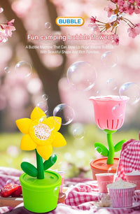 Thumbnail for Electric Flower Bubble Machine with Music - Rechargeable, 10-Hole Output(Red)