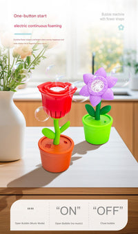 Thumbnail for Electric Flower Bubble Machine with Music - Rechargeable, 10-Hole Output(Red)