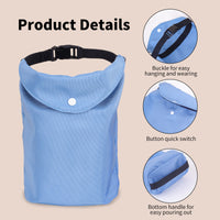 Thumbnail for 2-pcs Blue Portable Pet Food Storage Bag - Roll Top Treat Pouch for Travel & Walks