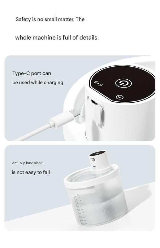 Blue Wireless Automatic Pet Water Fountain - 2.2L Motion Sensor Dispenser