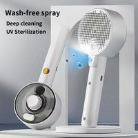 Thumbnail for Pink Rechargeable Pet Grooming Brush with UVC Sterilizer & Mist Spray