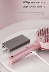 Thumbnail for Pink Rechargeable Pet Grooming Brush with UVC Sterilizer & Mist Spray